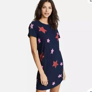 Revolve Current/Elliot Beatnik Star Print T-shirt Dress Size 1 Small Patriotic